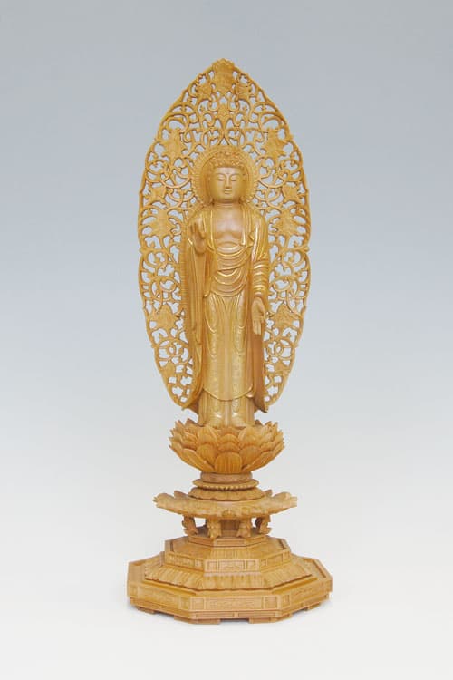 不動明王立像(真言宗の脇侍) 白木製 4.5寸 :btz0108-03:仏壇・仏具販売